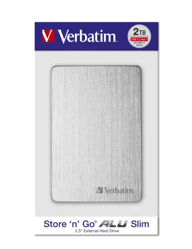 Verbatim Disco duro portátil Store 'n' Go ALU Slim 1 TB Plata