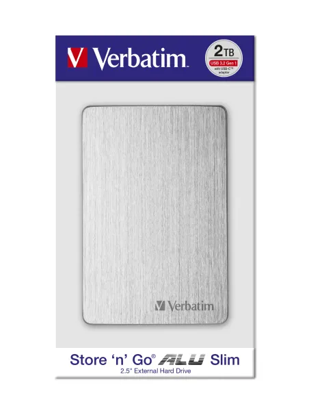 Verbatim Disco duro portátil Store 'n' Go ALU Slim 1 TB Plata