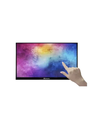 Verbatim 49591 pantalla para PC 35,6 cm (14") 1920 x 1080 Pixeles Full HD LCD Pantalla táctil Negro