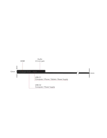 Verbatim 49591 pantalla para PC 35,6 cm (14") 1920 x 1080 Pixeles Full HD LCD Pantalla táctil Negro