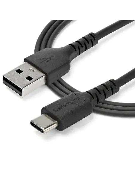 StarTech.com Cable de Carga USB-A a USB-C de 2m - Cable de Carga Rápida y Sincronización USB 2.0 de Servicio Pesado - Cable de