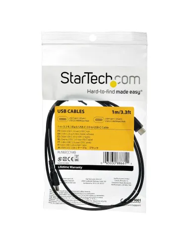 StarTech.com Cable de Carga USB-A a USB-C de 1m - Cable de Carga Rápida y Sincronización USB 2.0 de Servicio Pesado - Cable de