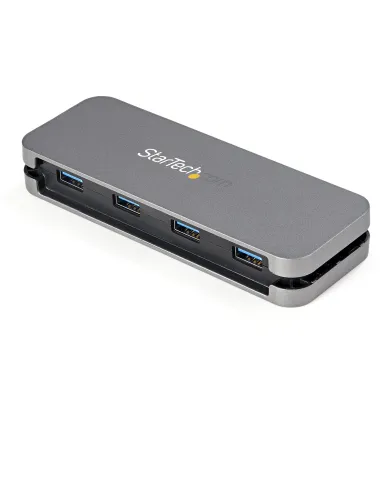 StarTech.com Hub USB 3.0 de 4 Puertos USB-A - Ladrón USB 3.2 Gen 1 SuperSpeed de 5Gbps Portátil Tipo A - Alimentado por el Bus