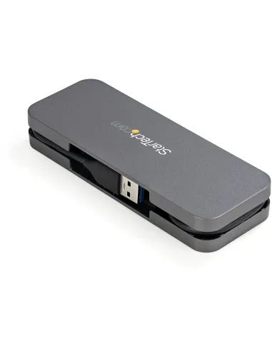 StarTech.com Hub USB 3.0 de 4 Puertos USB-A - Ladrón USB 3.2 Gen 1 SuperSpeed de 5Gbps Portátil Tipo A - Alimentado por el Bus