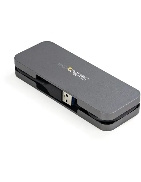 StarTech.com Hub USB 3.0 de 4 Puertos USB-A - Ladrón USB 3.2 Gen 1 SuperSpeed de 5Gbps Portátil Tipo A - Alimentado por el Bus