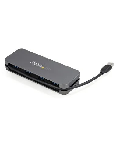 StarTech.com Hub USB 3.0 de 4 Puertos USB-A - Ladrón USB 3.2 Gen 1 SuperSpeed de 5Gbps Portátil Tipo A - Alimentado por el Bus