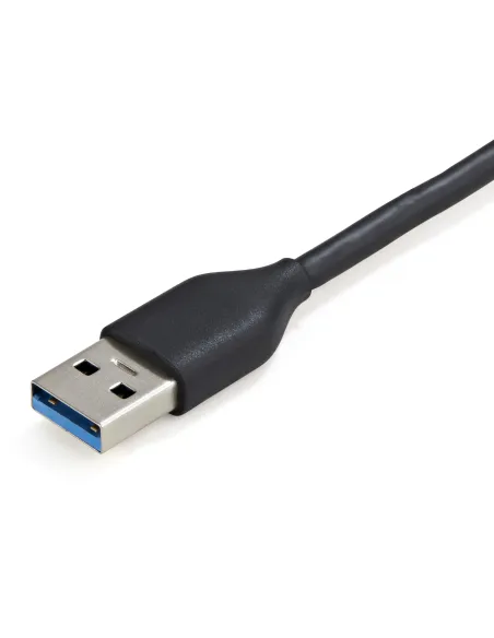 StarTech.com Hub USB 3.0 de 4 Puertos USB-A - Ladrón USB 3.2 Gen 1 SuperSpeed de 5Gbps Portátil Tipo A - Alimentado por el Bus