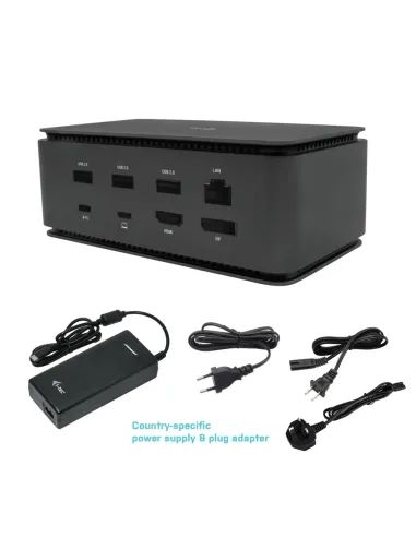 i-tec Metal USB4 Docking station Dual 4K HDMI DP with Power Delivery 80 W + Universal Charger 100 W