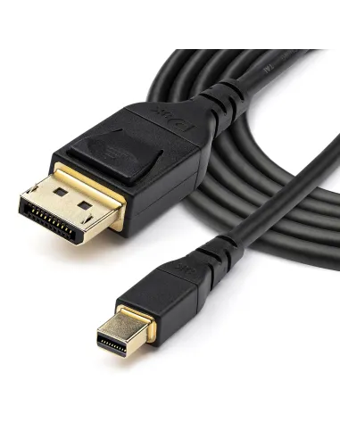 StarTech.com Cable Adaptador de 1m Mini DisplayPort a DisplayPort 1.4 Certificado por VESA - HDR de 8K 60Hz HBR3 - Cable mDP a