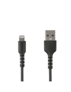 StarTech.com Cable Resistente USB-A a Lightning de 1 m Negro - Cable de Alimentación y Sincronización USB Tipo A a Lightning