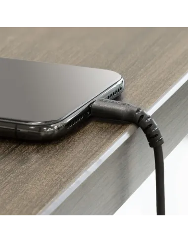StarTech.com Cable Resistente USB-A a Lightning de 1 m Negro - Cable de Alimentación y Sincronización USB Tipo A a Lightning