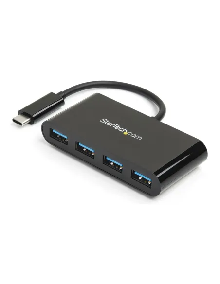 StarTech.com Hub Concentrador USB 3.0 (5Gbps) de 4 Puertos - Ladrón USB-C a 4x USB A - Alimentado por el Bus