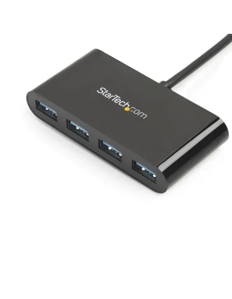 StarTech.com Hub Concentrador USB 3.0 (5Gbps) de 4 Puertos - Ladrón USB-C a 4x USB A - Alimentado por el Bus
