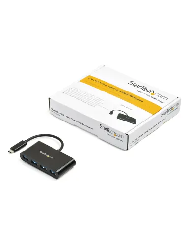 StarTech.com Hub Concentrador USB 3.0 (5Gbps) de 4 Puertos - Ladrón USB-C a 4x USB A - Alimentado por el Bus