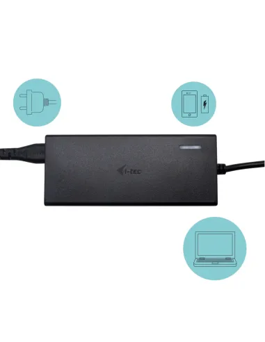 i-tec Metal USB-C Nano Dock HDMI VGA with LAN + Universal Charger 77 W