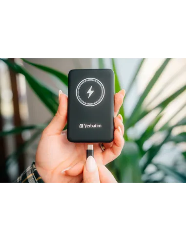 Verbatim Charge 'n' Go Polímero de litio 5000 mAh Cargador inalámbrico Negro