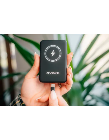 Verbatim Charge 'n' Go Polímero de litio 5000 mAh Cargador inalámbrico Negro