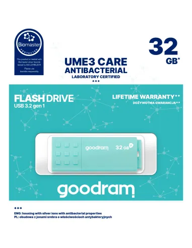 Goodram UME3 unidad flash USB 32 GB USB tipo A 3.2 Gen 1 (3.1 Gen 1) Turquesa
