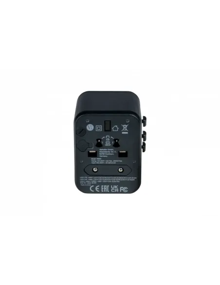 Verbatim 49544 adaptador de enchufe eléctrico Universal Negro