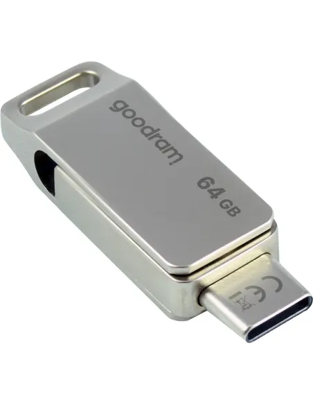 Goodram ODA3 unidad flash USB 64 GB USB Type-A   USB Type-C 3.2 Gen 1 (3.1 Gen 1) Plata