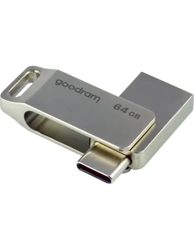 Goodram ODA3 unidad flash USB 64 GB USB Type-A   USB Type-C 3.2 Gen 1 (3.1 Gen 1) Plata