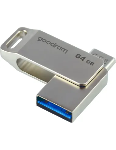 Goodram ODA3 unidad flash USB 64 GB USB Type-A   USB Type-C 3.2 Gen 1 (3.1 Gen 1) Plata