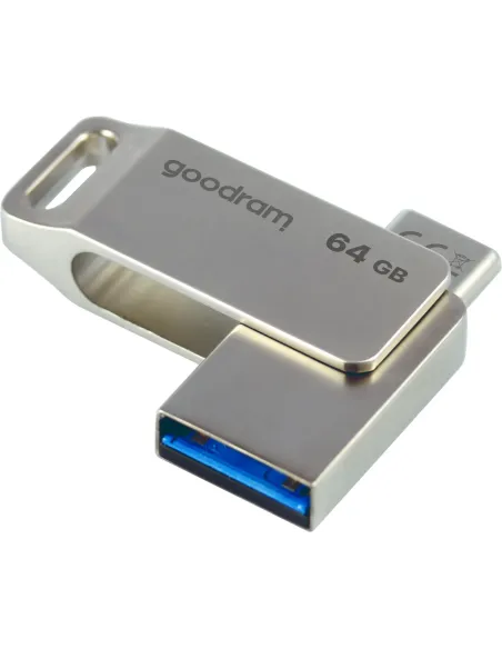 Goodram ODA3 unidad flash USB 64 GB USB Type-A   USB Type-C 3.2 Gen 1 (3.1 Gen 1) Plata