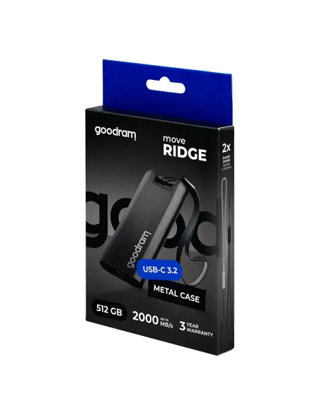Goodram SSDR-GMRE-512-K0 unidad externa de estado sólido 512 GB Negro