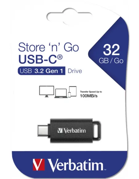 Verbatim Store 'n' Go unidad flash USB 64 GB USB Tipo C 3.2 Gen 1 (3.1 Gen 1) Negro