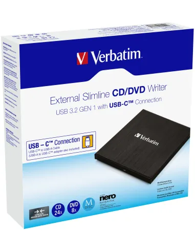 Verbatim 43886 unidad de disco óptico DVD±RW Negro