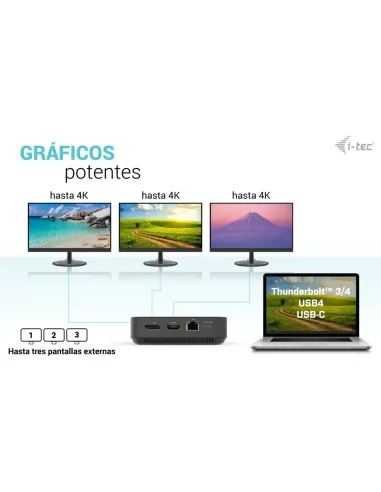 i-tec USB-C HDMI Dual DP Docking Station with Power Delivery 100 W + Universal Charger 100 W