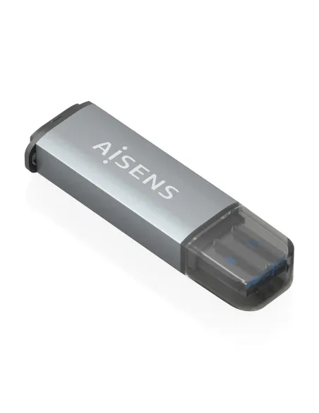 AISENS Lector De Tarjetas SD, Micro SD, MMC, Rs-MMC, MMC Micro, USB-A, Gris