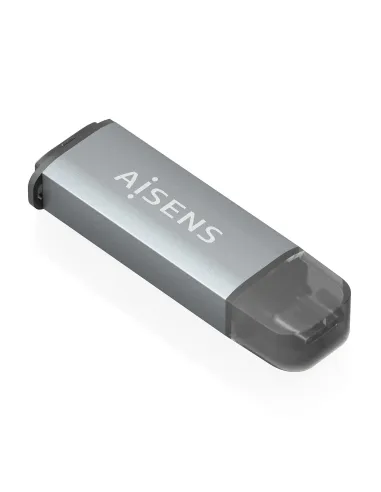 AISENS Lector De Tarjetas SD, Micro SD, MMC, Rs-MMC, MMC Micro, USB-C, Gris