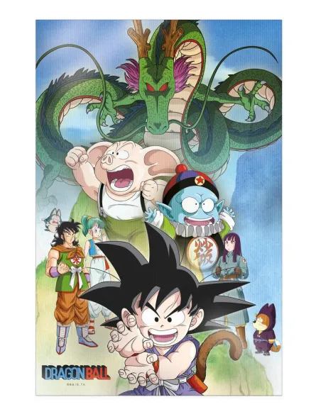 Poster 3d 38x58cm shenron and heroes dragon ball