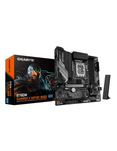 GIGABYTE B760M GAMING X WIFI6E GEN5 Placa Base – Compatible con procesadores Intel Core 14ª generación, VRM de 8+1+1 fases,