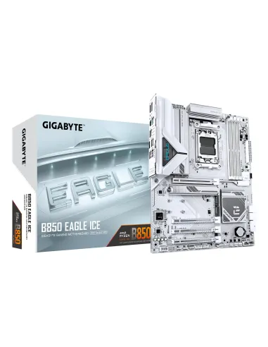 GIGABYTE B850 EAGLE ICE Placa Base – Procesadores AMD Ryzen serie 9000, VRM digital de 8+2+2 fases, hasta 8200 MHz DDR5 (O.C),