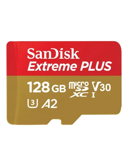 Tarjeta memoria micro secure digital 128gb sandisk extreme plus clase 10 uhs - i u3 + adaptador