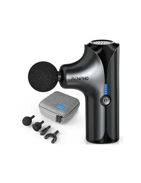 RENPHO MINI - MASSAGE GUN - 4 HEADS - 5 SPEEDS - BLACK