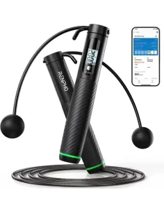 RENPHO SMART JUMP ROPE - ADDITIONAL CORDLESS OPTION - BLACK