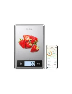RENPHO CALIBRA 1 - SMART NUTRITION SCALE - BLE - GREY STAINLESS STEEL (UP TO 11LB/5KG)