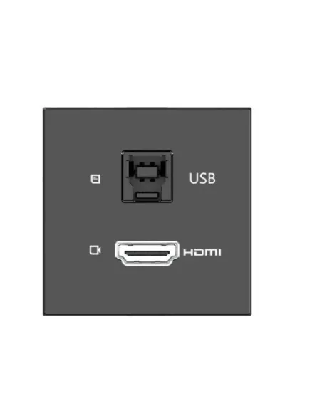 KRAMER ROOM CONNECTIVITY PASSIVE BLACK MODULE WITH 1 HDMI PORT + 1 USBB PORT INPUT.- MD-H+B/AF(B) (80-000358)