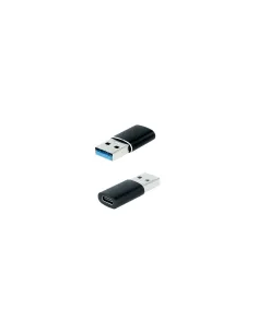 Nanocable Adaptador USB-A 3.1 a USB-C, USB-A M-USB-C H, Negro