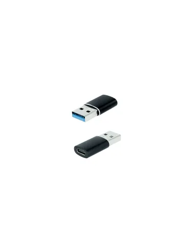 Nanocable Adaptador USB-A 3.1 a USB-C, USB-A M-USB-C H, Negro