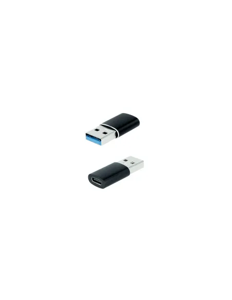 Nanocable Adaptador USB-A 3.1 a USB-C, USB-A M-USB-C H, Negro
