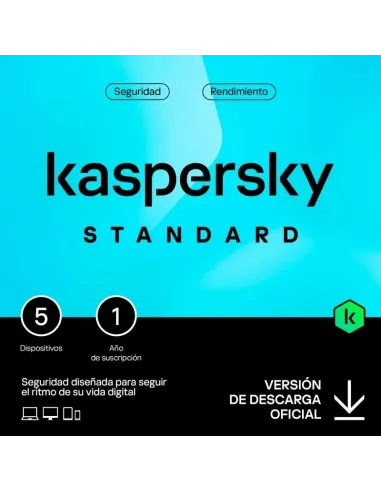 Kaspersky Standard 5 Dispositivos Licencia 1 año ESP