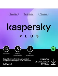 Kaspersky Plus 10 Dispositivos Licencia 1 año ESP