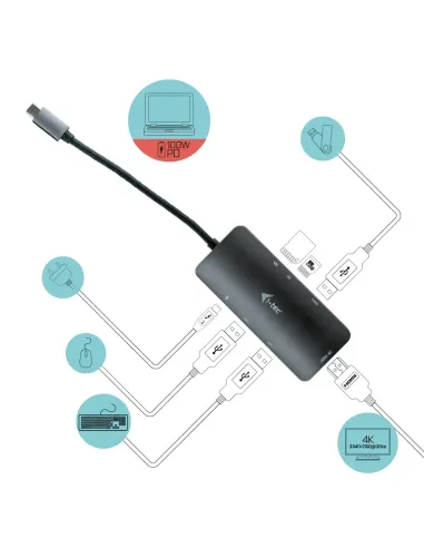 i-tec Metal USB-C Nano Dock 4K HDMI + Power Delivery 100 W