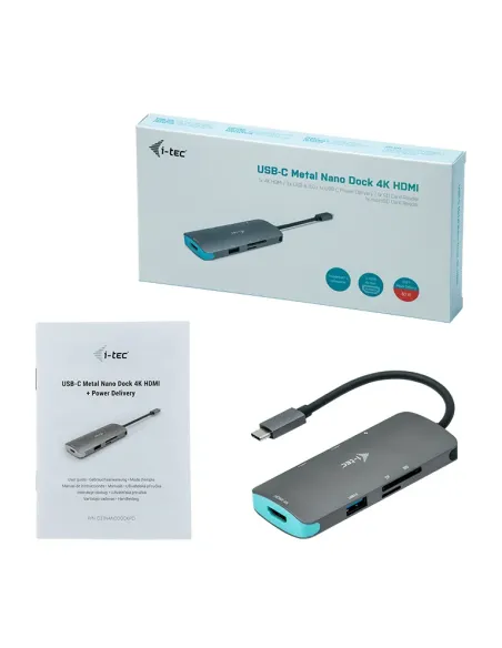 i-tec Metal USB-C Nano Dock 4K HDMI + Power Delivery 100 W