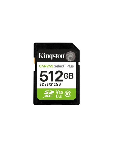Kingston Technology 512 GB SDXC Canvas Select Plus Gen3 150 MB s C10 UHS-I U3 V30