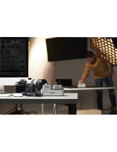 Kingston Technology Lector de tarjetas SDHC SDXC UHS-II de doble ranura para flujo de trabajo USB 3.2 Gen 1